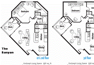 Banyan Floor plan 1 bed by 1 bath Bridgewater St. Petersburg Florida